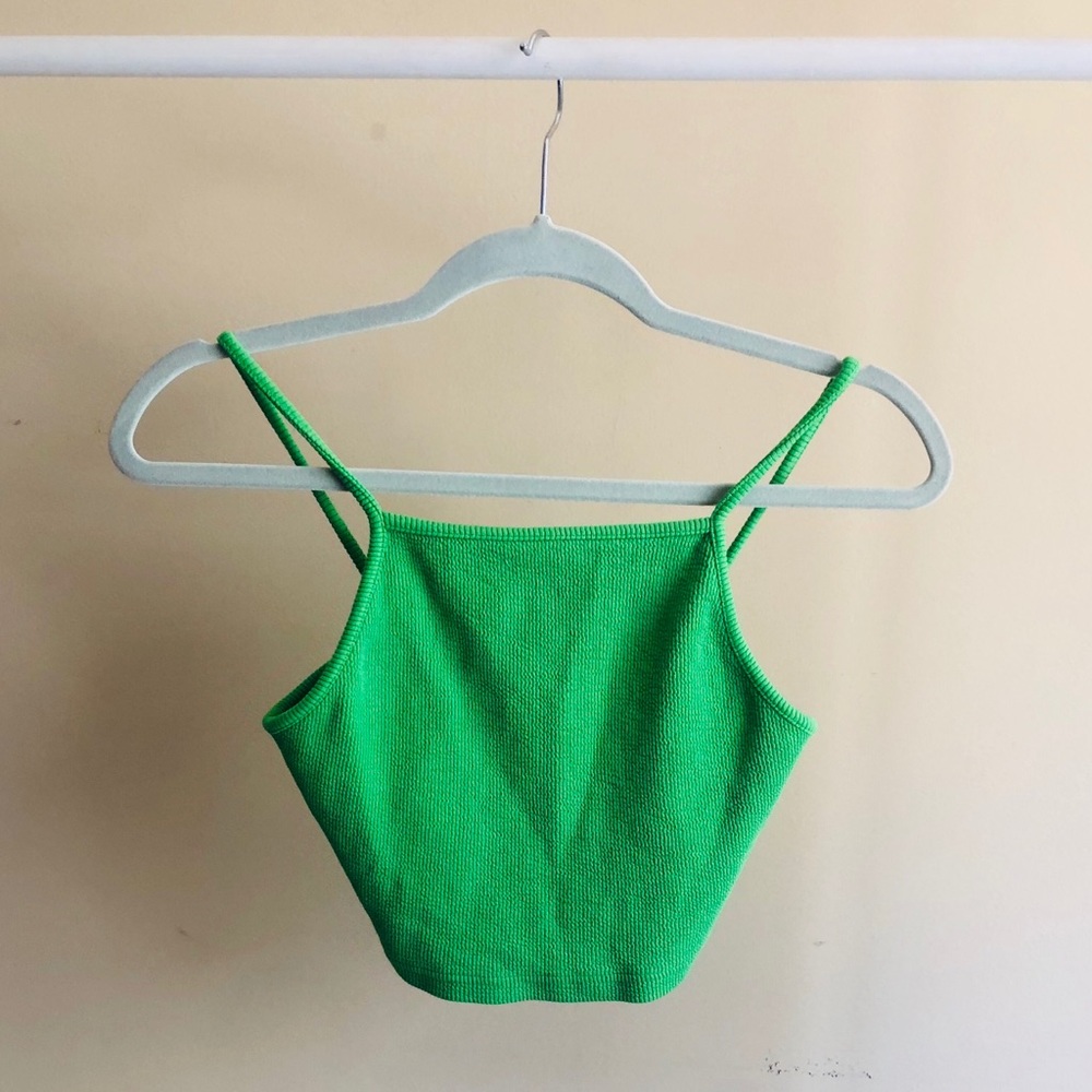 Green Crop Top